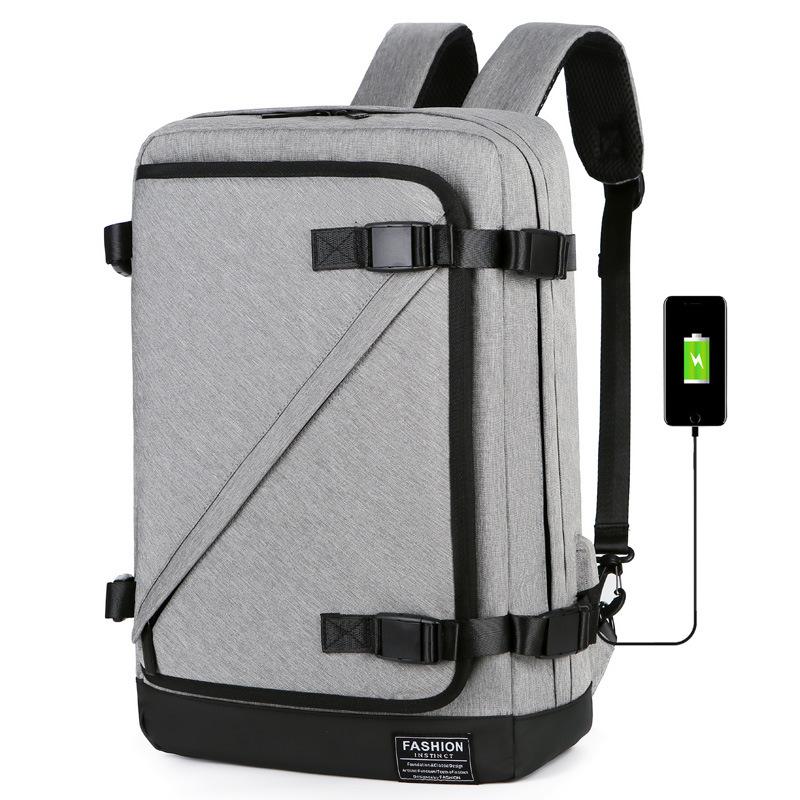 

Men Backpacks Oxford Hand Bags Laptop Packs Man Male Female Ladies Lady Women Usb Charging Multi Functional Big Large Capacity Backpack, Black