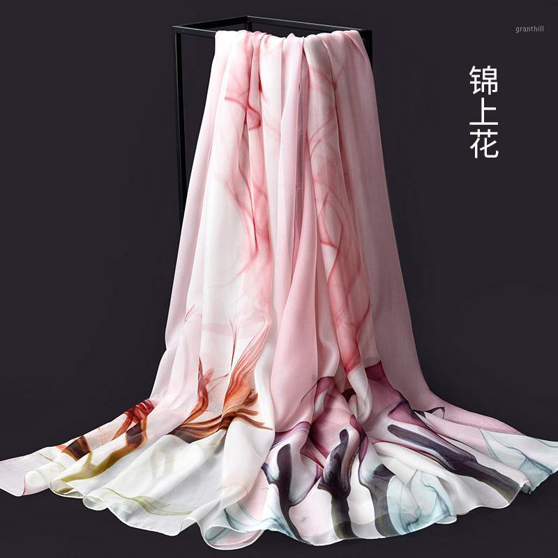 

Scarves Silk Female 100% Mulberry Autumn/winter 2021 Scarf In The Spring And Autumn Winter Joker Shawl, Blue;gray