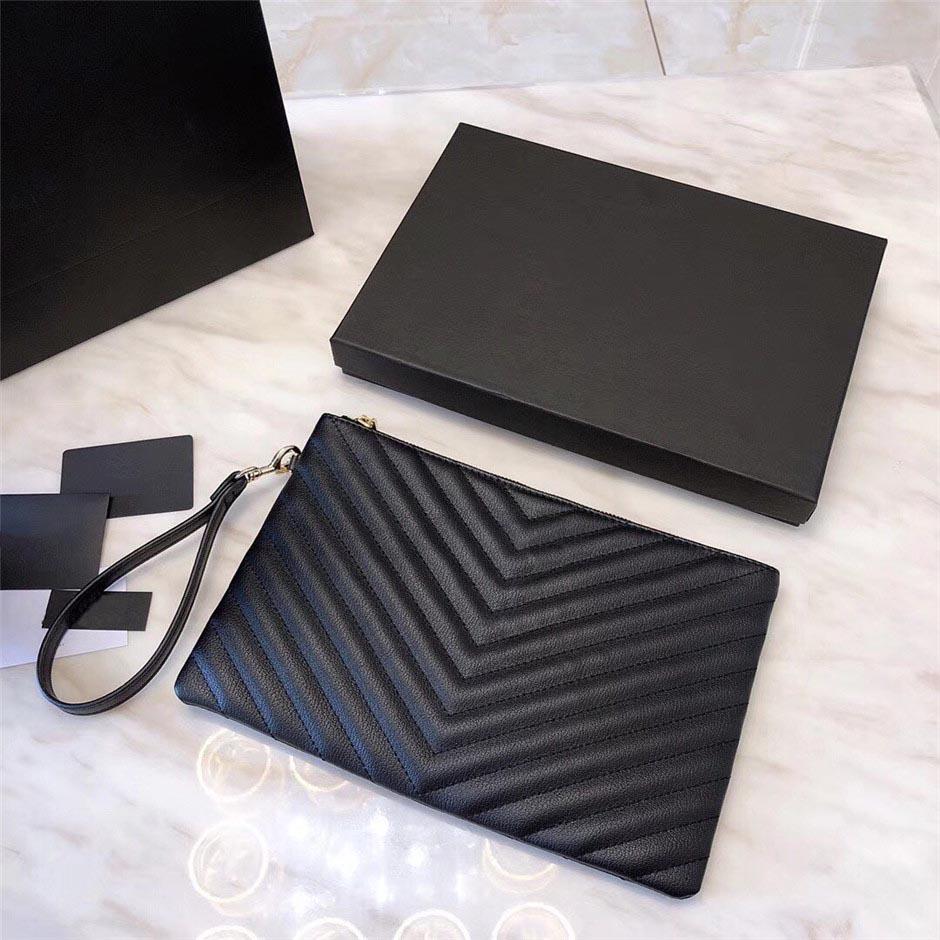 

2021 top 3A classic wallet ladies fashion clutch bag soft leather fold messenger fannypack handbag with box wholesale, Gold logo