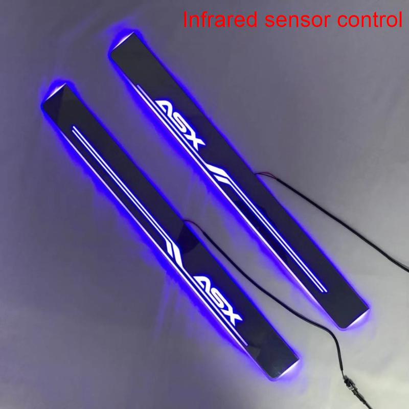 

Infrared Sensor Control Led Door Sill Plate Strip Welcome Light Threshold Guard Protectors For Mitsubishi Asx Interior&External Lights