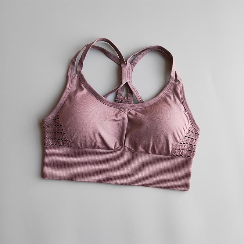 

Yoga Outfit Energy Seamless Sports Bra Running Back Cross Strappy With Removable Pads Brassiere Sport Woman Fitness Top Activewear