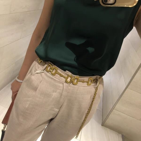 

Vintage Gold Chains Belts For Women Luxury Designer Belt Letter D Fashion Designers Waist Chain Womens Dress Alloy Waistband Bronze Girdle, Green