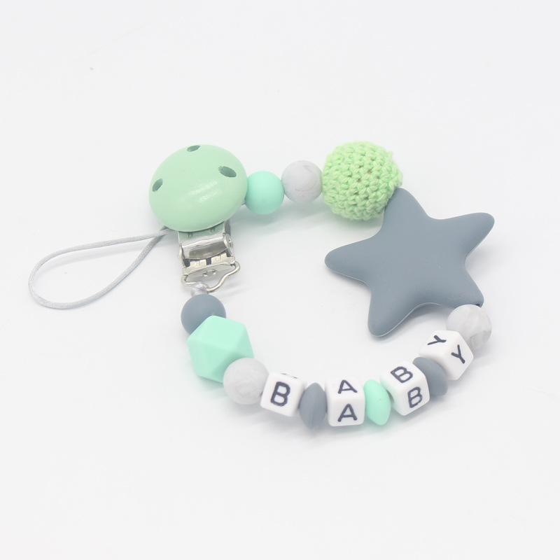 

Pacifiers# 1PCS Silicone Dummy Clip Infant Baby Pacifier Clips Chain Holder