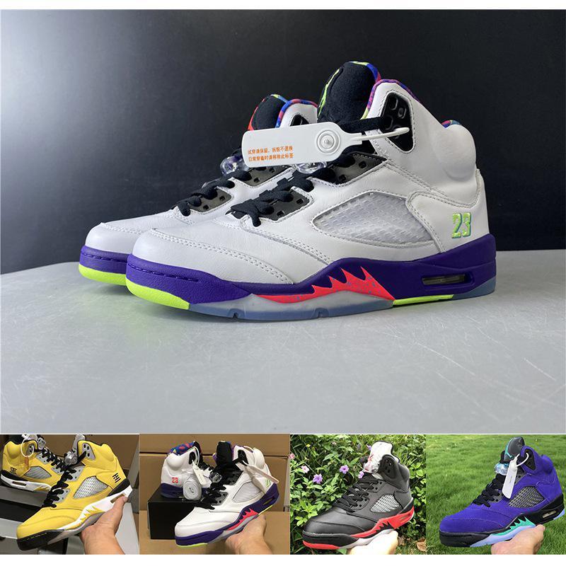 

2020 Men 5S Basketball Shoes 5 Alternate Bel Air Designer Satin Bred Trainers Shoes Sports Top Quality Sneakers With Box