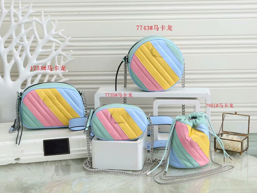 

Fashion Shoulder Bags Leather Clutch Female Package Purse Handbag For Lady Chain Camera, Macaron