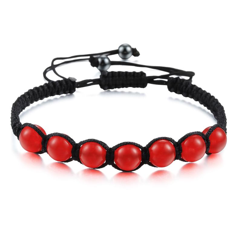 

Beaded, Strands Handmade Braided Rope Bracelets Reiki 8mm Mattle Stone Natural Beads Prayer Healing Bracelet Yoga Jewelry For Women Men Gift