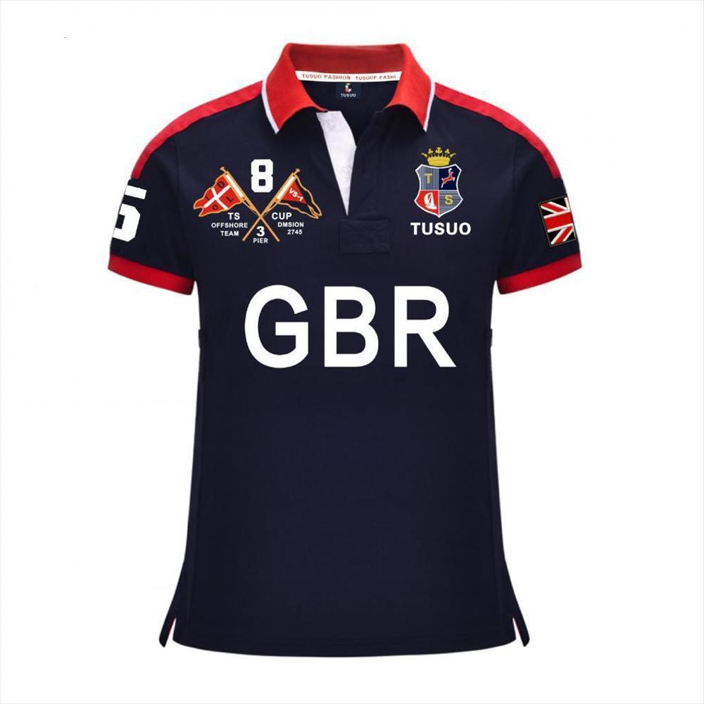 

gbr britain shirts embroidered mens polo camisas summer cotton short clothing plus size xxl xxxl 4xl 5xl 6xl, White;black