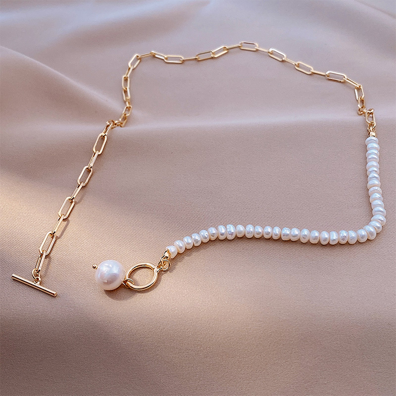 Xianlan228 Pearl Necklace Female Summer Light Luxury Niche Design Feeling Necklace Web Celebrity Senior Feeling Accessories Contra-image-706885839
