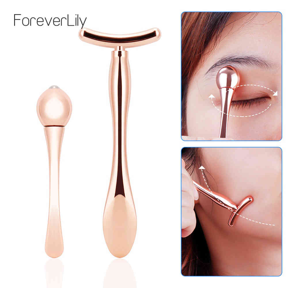 

Mini Eye Massage Stick Anti Eye Pouch Dark Circles Massager For Eyes Care Tools T-shape Face Lifting Thin Face Magic Stick Small Q0608