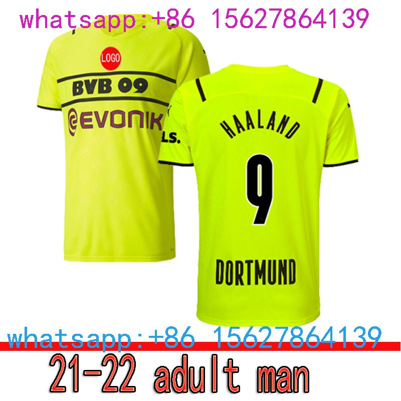 T-shirts pour hommes 2021-22 Top Thai Club Quality Jersey Borussia 21-22 Chemise sur mesure Dortmundes 2021 Homme adulte