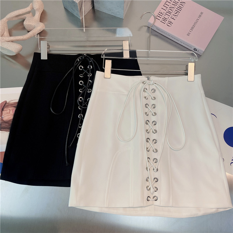 

HIGH STREET Fashion Summer Designer Lacing Rope Mini Skirt 210521, Black
