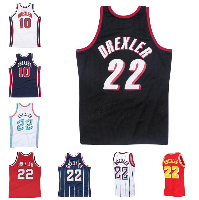 

Stitched basketball jersey Clyde Drexler Mitchell and Ness 1983-84 91-92 96-97 classic retro jerseys Men Women Youth S-6XL, Stitched jersey