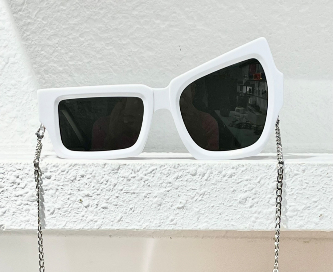 

Fashion White Sunglasses Grey Lens Mask Glasses Big Sport Sun Glasses for Women Men Top Quality with Box