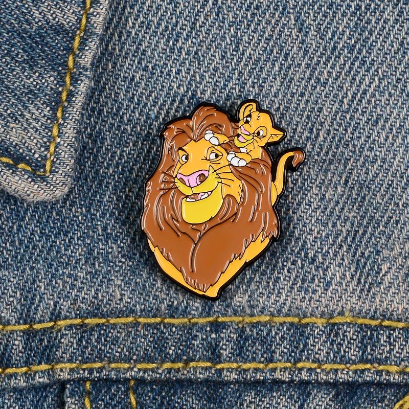 

Pins, Brooches Lion Enamel Pin Cartoon Cute Animal Brooch Collection Metal Lapel Pins Badges For Women Men Jewelry Gifts