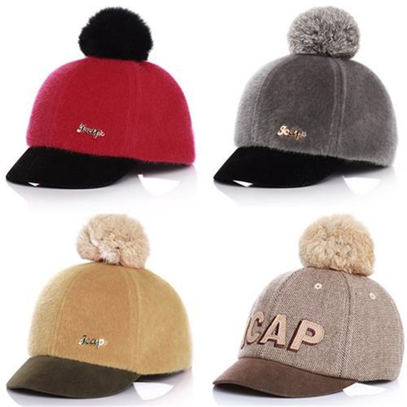 

Fashion Baby Cap Autumn Winter Baby Hat for Girls Boys with Detachable Fur Ball Pompon Kids Hats for 1-6 Years 12 Colors 2619 Q2, Style mix