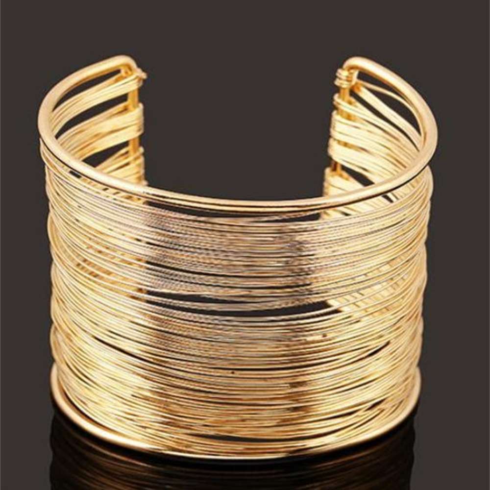 

Hand catenary Fashion jewelry open wire Bracelet, Golden;silver