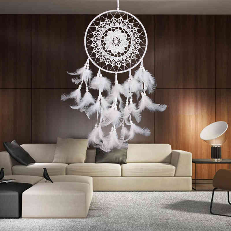 Dream Catcher With Veren Wall Button Decoration Handmade Ornament Craft Poison 40JA-image-693293150