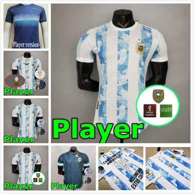 

Player version 2021 2022 Argentina MESSI soccer jersey 200th 21 22 DYBALA AGUERO DI MARIA MARADONA AWAY football shirt men
