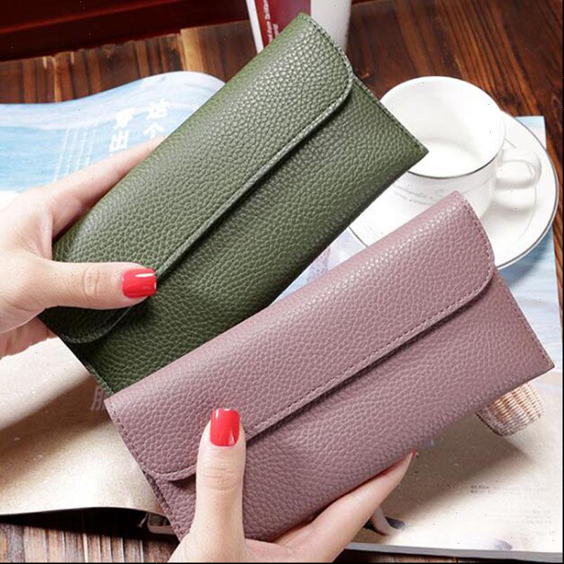 

Fashion Fine Women Wallet Simple Leather Ladies Slim Holder Clutch Bag Money Bags, Red;black