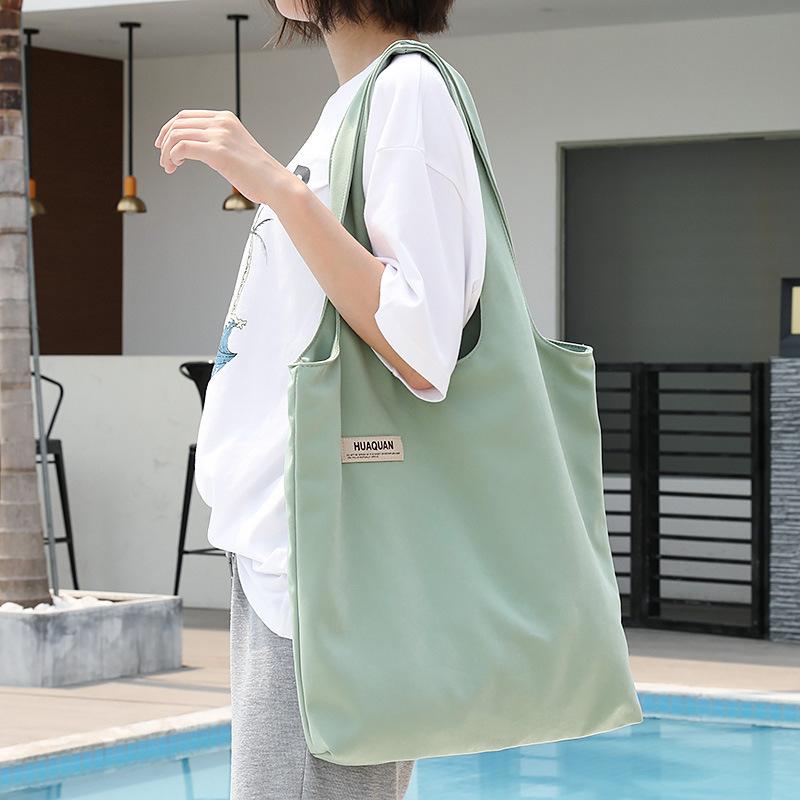 

Evening Bags Canvas Casual Tote Shopper Bag Fashion Large Cotton Cloth Shoulder Shopping For Women 2021 Ladies Handbags Big Beach, Black