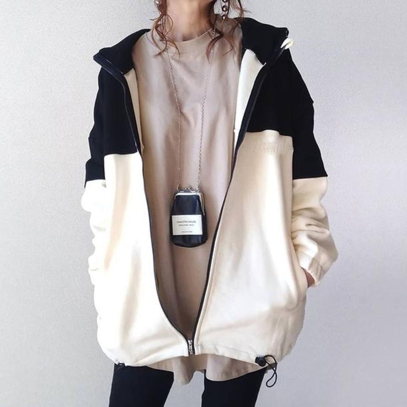 

Women's Jackets Casual Loose Korean Style 2021 Fashion Streetwear Long Sleeve Tops Clothing, Black