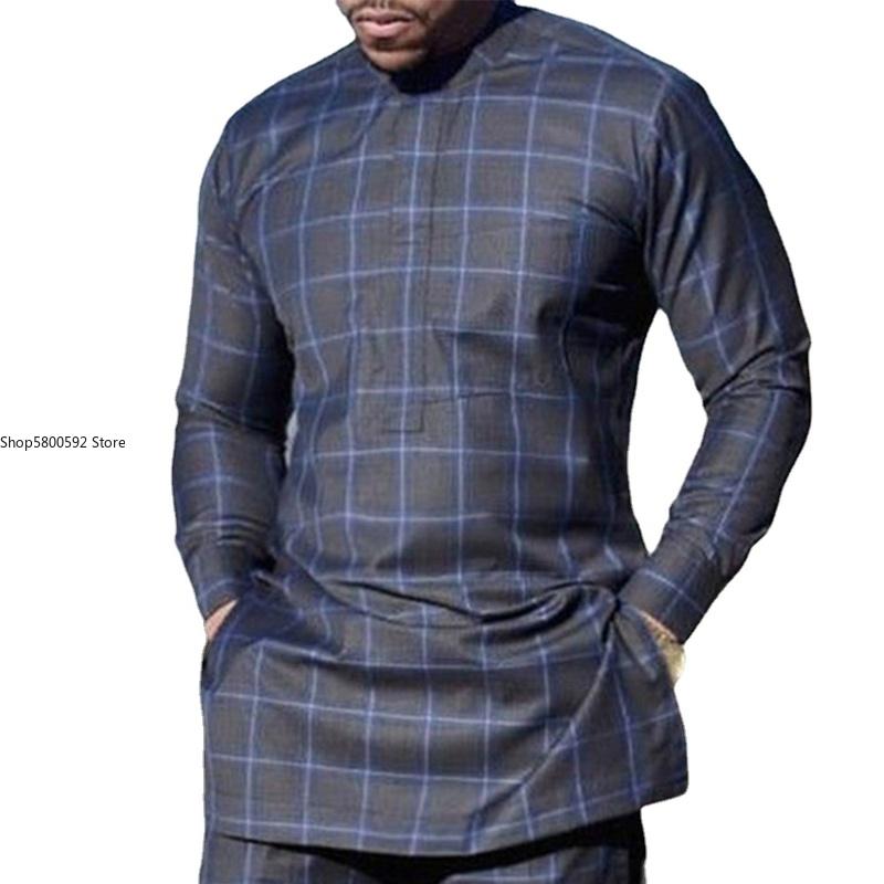 GRMO Men Classic Long Sleeve V Neck Dashiki African Print Long Shirts GRMO Men Classic Long Sleeve V Neck Dashiki African Print Long Shirts