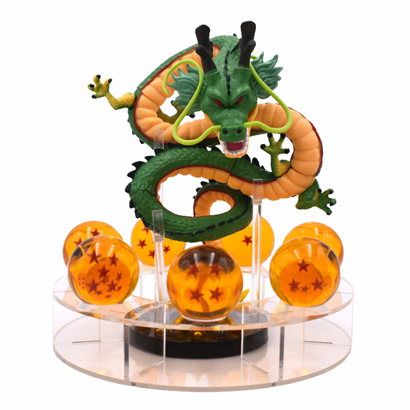

15cm Anime DBZ Action Figures Shenron DBZ Figures Set Esferas Del Dragon 7pcs 3.5cm Balls Shelf Figuras 201202, A with in box
