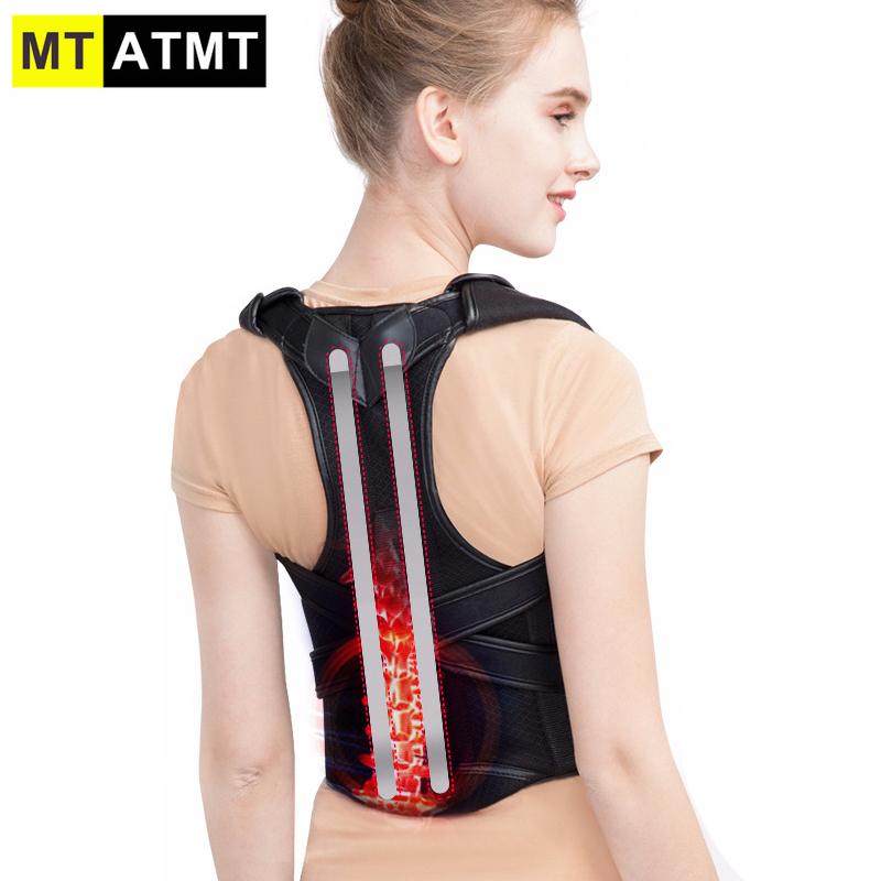 

Adjustable Clavicle Posture Corrector Men Woemen Upper Back Brace Shoulder Lumbar Support Belt Corset Correction, Black;blue