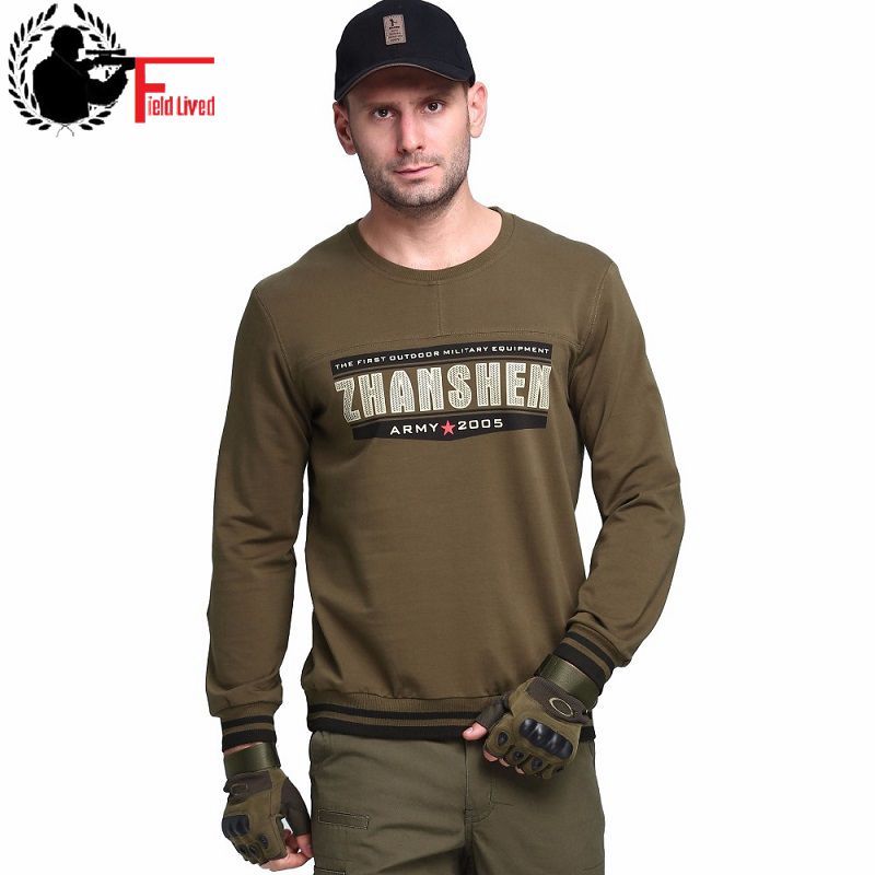 

Tactical Tee Military Long Sleeve T Shirt Men Tshirt Longsleeve Round Neck Male T-shirt Cotton Army Clothing Big Size Large 4XL 210518, Beige