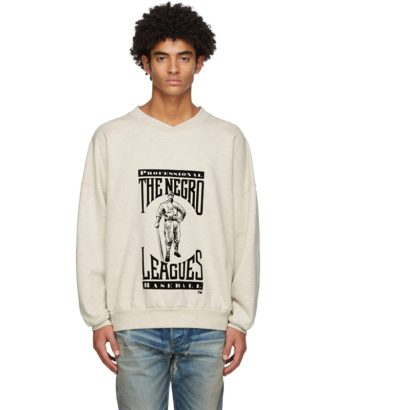 

ESSENTIAL brand mens womens hoodies Fog main line casual fashion baseball flocking printed crewneck sweatshirts, Black