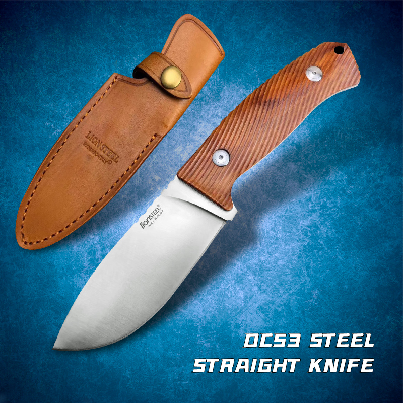 

DC53 Steel Hunting Straight Knife One Fixed Blade Outdoor Machete Camping Hatchet Survival Tactics Alloy Fighting Equipment Hiking Travel Fi