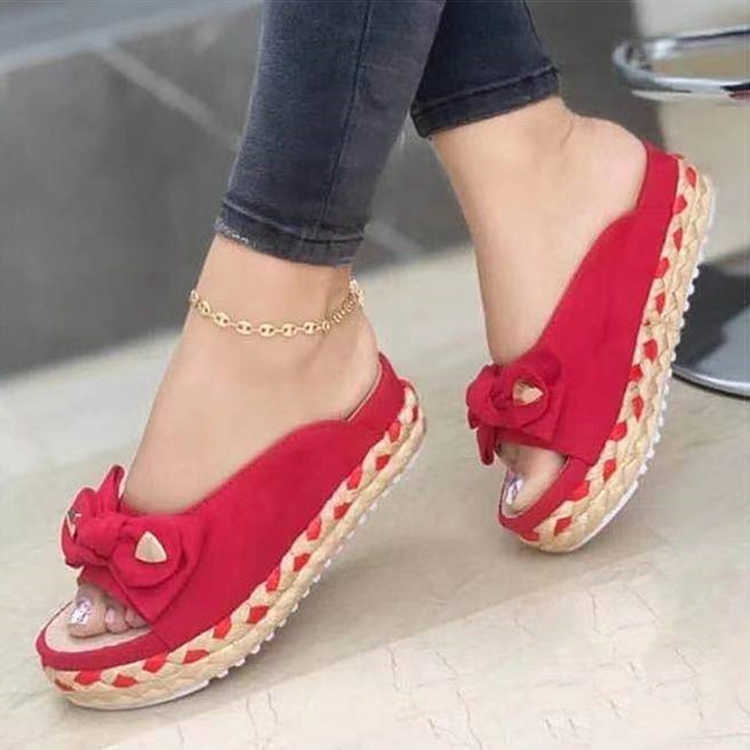 

Classic luxury Women Summer Peep Top Sandals Female Platform Sweet Shoes Low Heels Flat Ladies Casual Beach Slippers Designer Paris, Black