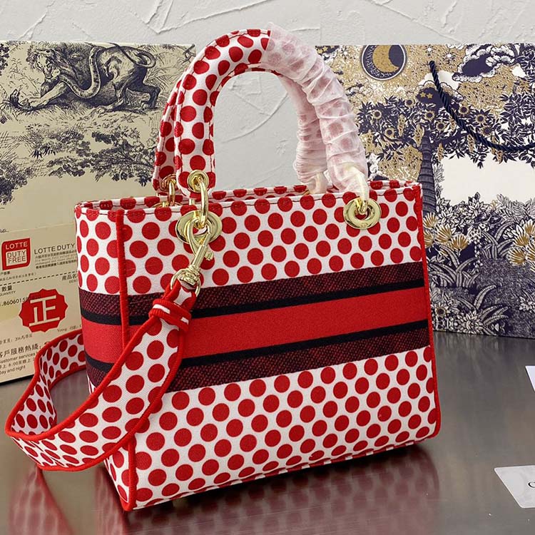 

women designer bags Strips and dots handbag Mini tote 23cm with long strap ladies shoulder crossbody bag