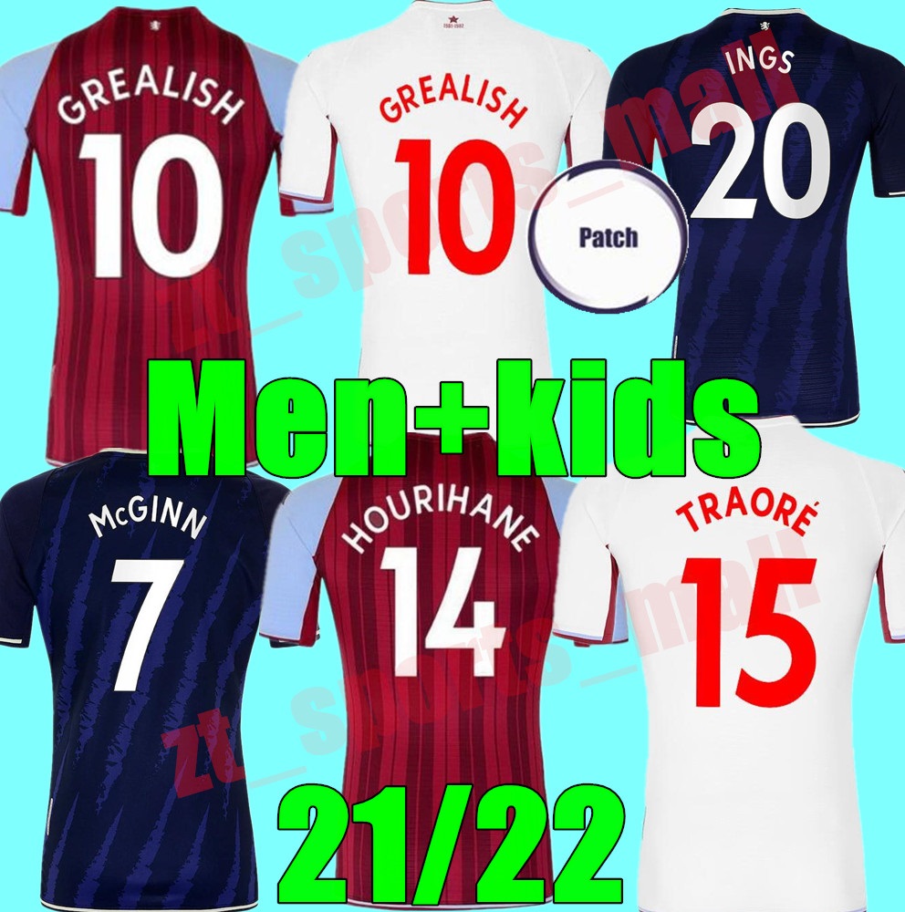 

Men + kids kit GREALISH WATKINS BUENDÍA Soccer Jerseys 21 22 Home away McGINN ASTON EL GHAZI WESLEY VILLA DOUGLAS LUIZ MINGS KONSA CASH M.TREZEGUET Football shirts, Kids home+socks