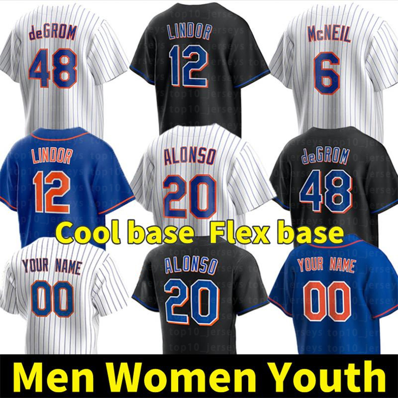 

21 Max Scherzer 12 Francisco Lindor Baseball Jersey 20 Pete Alonso 48 Jacob deGrom 31 Mike Piazza 6 Jeff McNeil Dominic Smith Javier Báez Jerseys Men Women Youth, Youth color 2