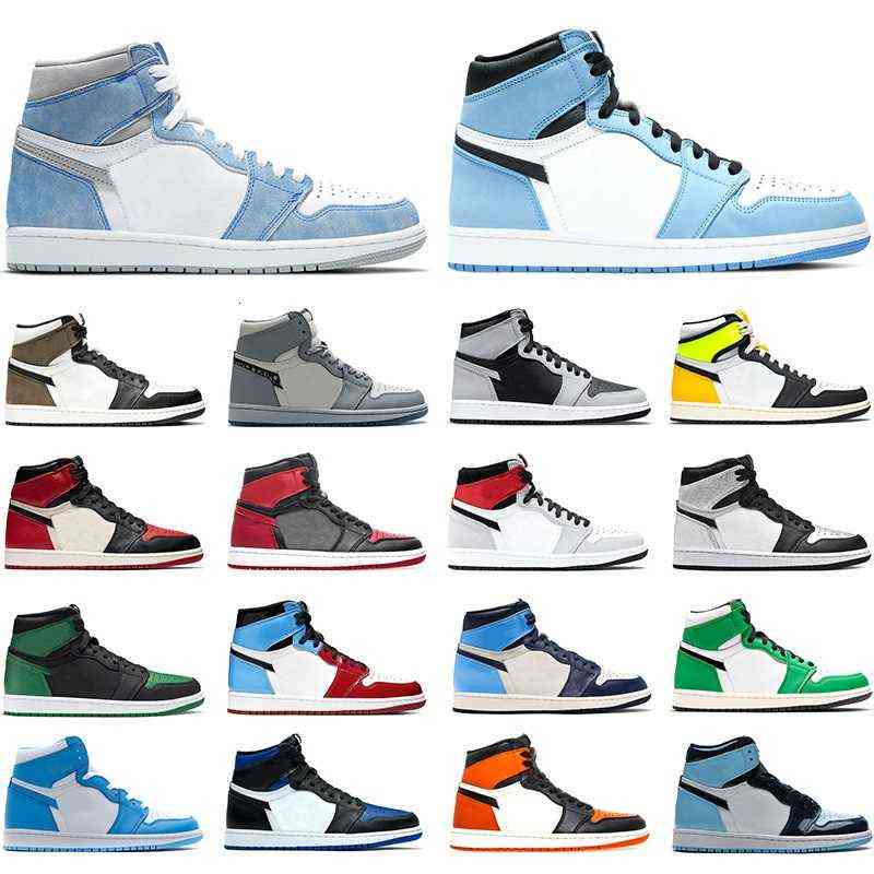 

Basketball Shoes Men Women University Blue 1s obsidian Sliver Toe Dark Mocha UNC Volt Gold Mens Trainers Sneakers