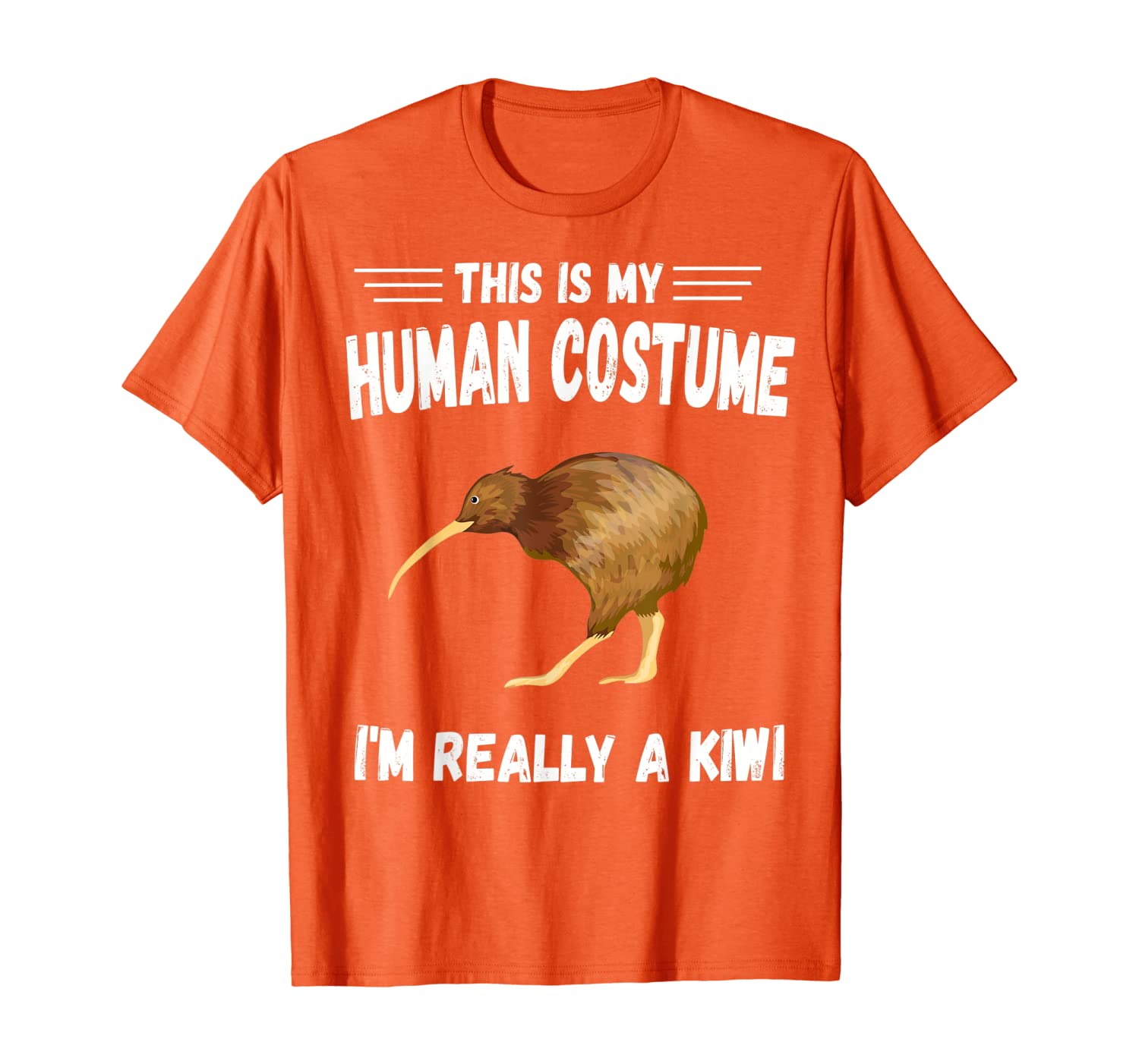 

This Is my Human Costume I'm Really A Kiwi Bird Cute tee T-Shirt, White;black