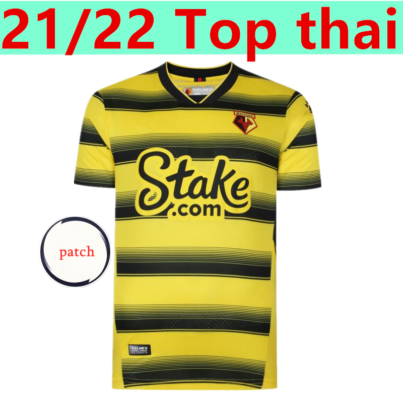 

2021 2022 Watford soccer jerseys home yellow PEDRO I.SARR DEENEY CLEVERLEY JAMES GARNER Men kids kits football shirt Uniform, Black;yellow