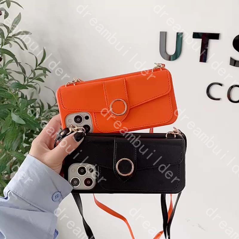 

Top fashion Phone cases for iPhone 12 Pro Max case 12mini 11 XR XS X XSMAX PU leather shell with Lanyard, Orange