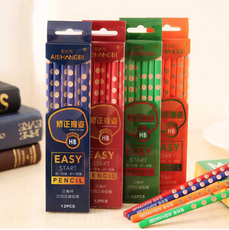 

Triangular Correction Grip Students Hole Pen Lead - Free Pencil Pencils