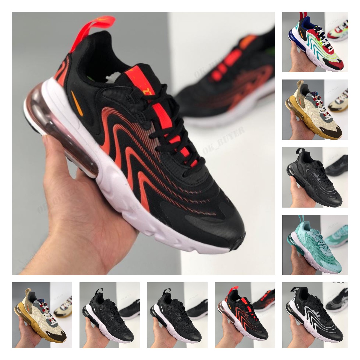 

men shoes Travis Scotts x 270s ENG React Cactus Trails Jack Mens Running Shoes Starfish Dark Hazel Man Women Fashion Sports Designer Sneaker