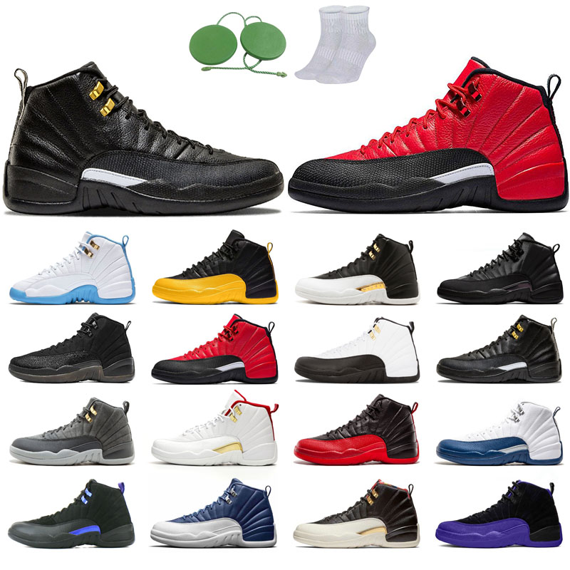 

12s man basketball shoes winterized Nice University Gold Blue the master taxi reverse flu game o-black Michigan gym red gamma french FIBA Dark grey concord CNY stone, Black purple