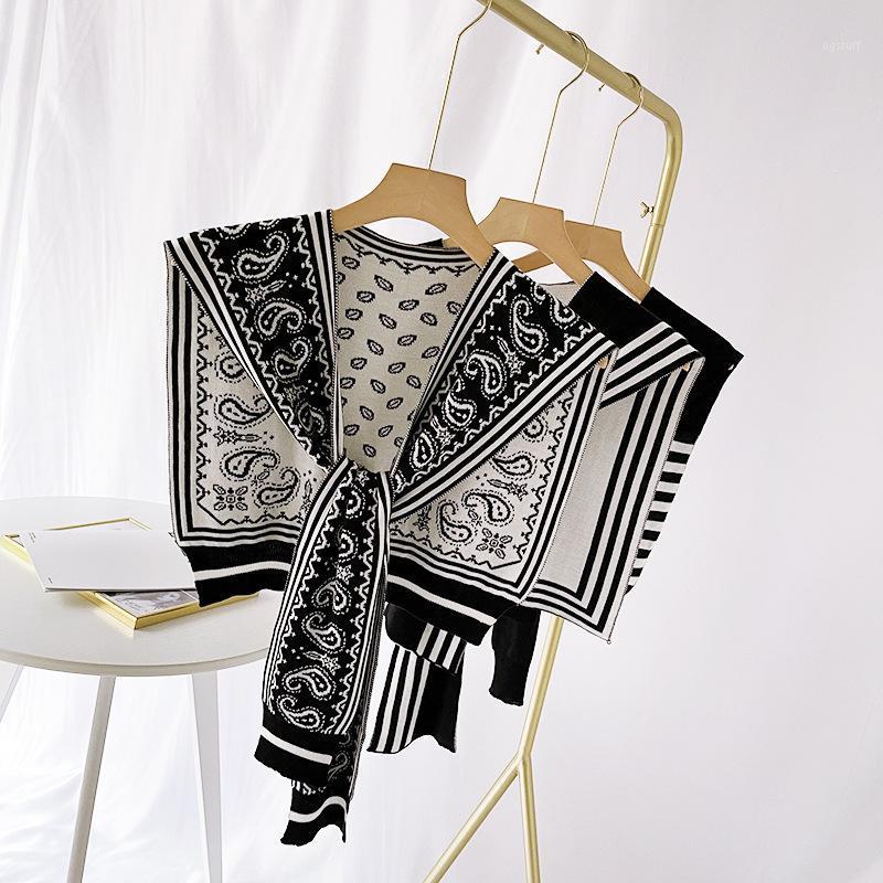 

Scarves Black Knitted Shawl Waistcoat All-Match Multifunction Outdoor, Blue;gray