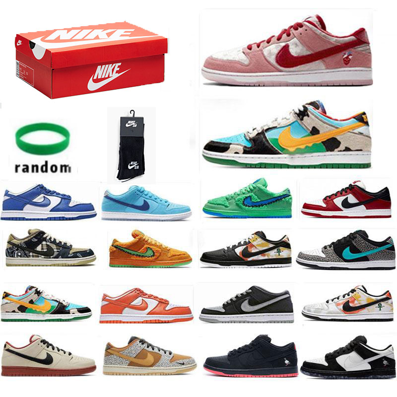 

2020 Ben & Jerry's x SB Dunk Running Shoes UNC low coast University red Varsity Green Black Syracuse Men Women Comfortable Skateboarding Sports Sneakers Size 36-45, 24