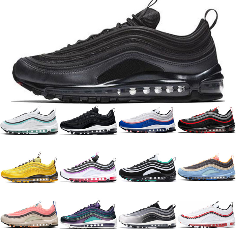 2021 Chaussures de course chaudes hommes femmes 97 moutarde nd space violet néon Séoul journal Nintendo rouge léopard Sliver Ballet Steelers Snea