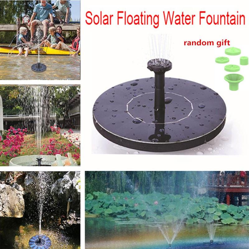 

Solar Fountain Mini Portable Round Floating For Garden Backyard Pond Outdoor Decor(get A Gife) Decorations