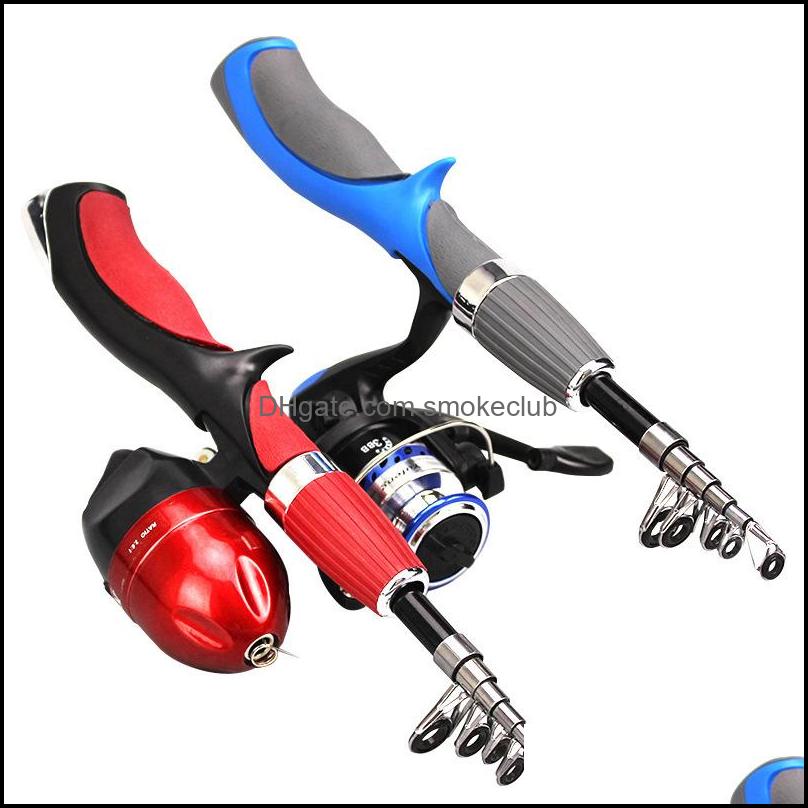 

Rods Sports & Outdoors Carbon Fiber Superhard Boat Ice Lure Rod With High Quality Fishing Reel Tackle Set De Pesca 1.4M Length1 570 X2 Drop