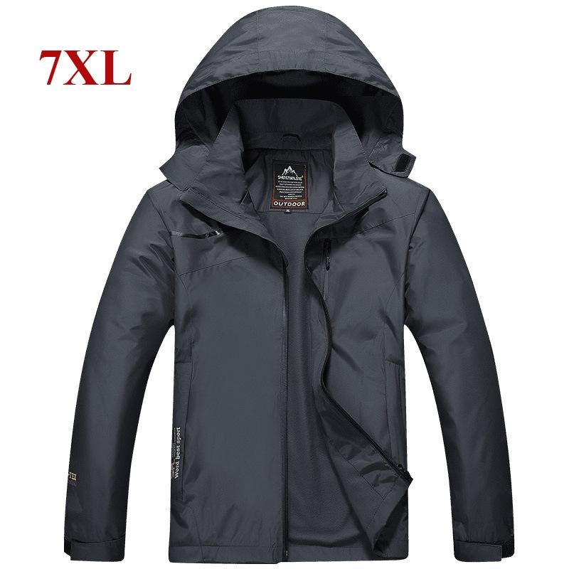 

Men's Jackets Thin Waterproof Windproof Jacket Spring And Autumn Fahion Casual Outdoor Sports Mountaineering Climbing Clothing 7XL, Black;brown