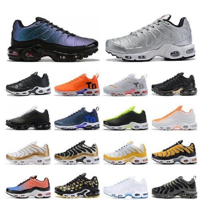 

Man Top Quality Fashion TN Plus running shoes For Men Women triple black white pink Sliver purple QS Mens Trainers sport Sneakers, # 47