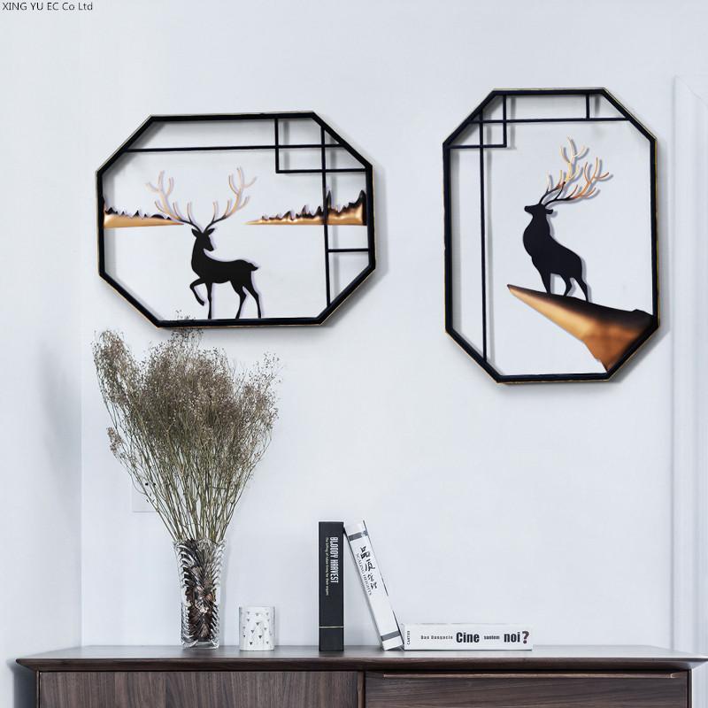 

Living Room Background Wall Decorations Dining Hangings Study Modern Decoration Creative Wrought Iron Pendant Decorative Objects & Figurines